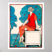 Vintage Golfer-Printwerbung Poster (Vorne)