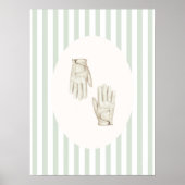 Vintage-Golfhandschuhe-Wandkunst Poster (Vorne)