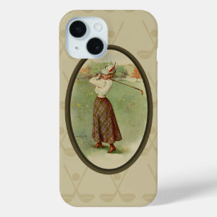 Vintage Golfing Lady Art (drei) iPhone 15 Hülle