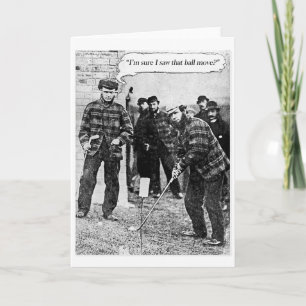 Vintage Golfkarte Feiertagskarte
