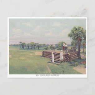 Vintage Golfplatz Boca Grande, Florida Postkarte