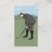 Vintage Golfspieler-Kontaktkarten Visitenkarte (Rückseite)