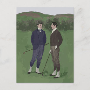 Vintage Golfszene Postkarte