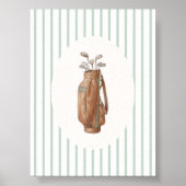 Vintage-Golftasche-Wandkunst Poster (Vorne)