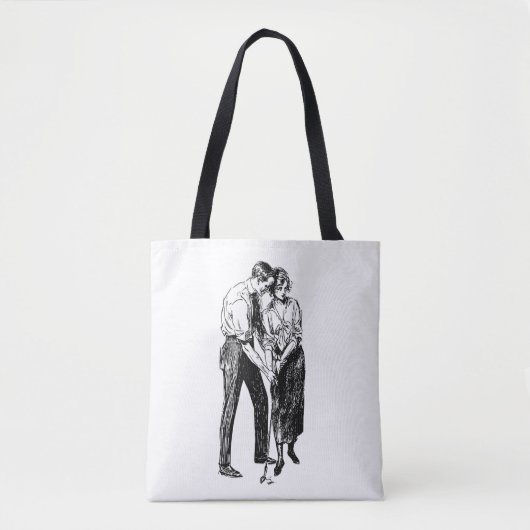 Vintage Golfunterricht Tasche (Vorderseite)