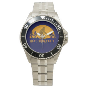 Vintage Gone Squatchin Armbanduhr aus Edelstahl