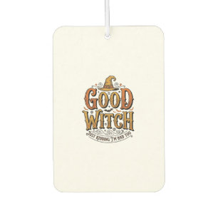 Vintage Good Witch Halloween-Schriftzug Design_1 Autolufterfrischer