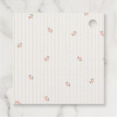 Vintage Goose Baby Shower Geschenkanhänger (Rückseite)