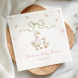 Vintage Goose Baby Shower Serviette