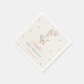 Vintage Goose First Birthday Napkins Serviette (Ecke)