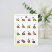 Vintage Goosebeeren Postkarte (Stehend Vorderseite)