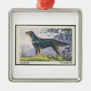 Vintage-Gordon-Setter-Schmuck Ornament Aus Metall