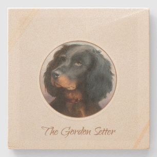 Vintage Gordon Setter Steinuntersetzer