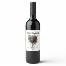 Vintage Goth, Beverage Label Set, Purple Art
