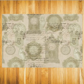 Vintage Goth Decoupage Clock Owl Seidenpapier