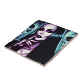 Vintage-Goth-Frau Fliese (Seite)