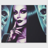 Vintage-Goth-Frau Geschenkpapier (Flach)
