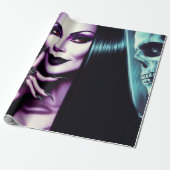 Vintage-Goth-Frau Geschenkpapier (Ungerollt)