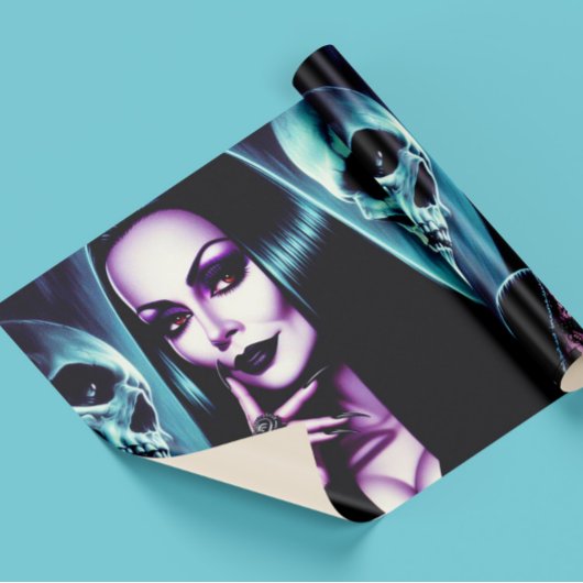 Vintage-Goth-Frau Geschenkpapier