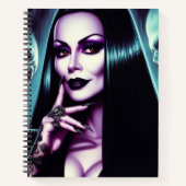 Vintage-Goth-Frau Notizblock (Vorderseite)