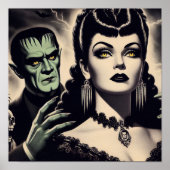 Vintage-Goth-Frau Poster (Vorne)