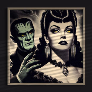 Vintage-Goth-Frau Poster