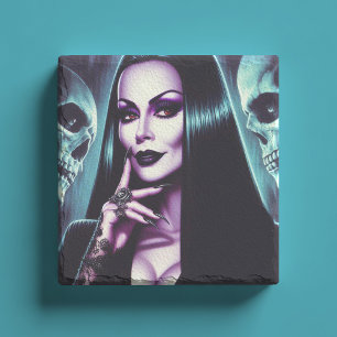 Vintage-Goth-Frau Steinuntersetzer