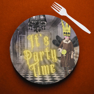 Vintage Goth Halloween Costume Party Pappteller