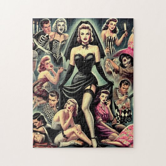 Vintage-Goth-Pin-Ups Puzzle (Vertikal)