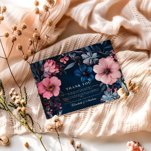 Vintage Goth Wedding Ästhetik Dankeskarte