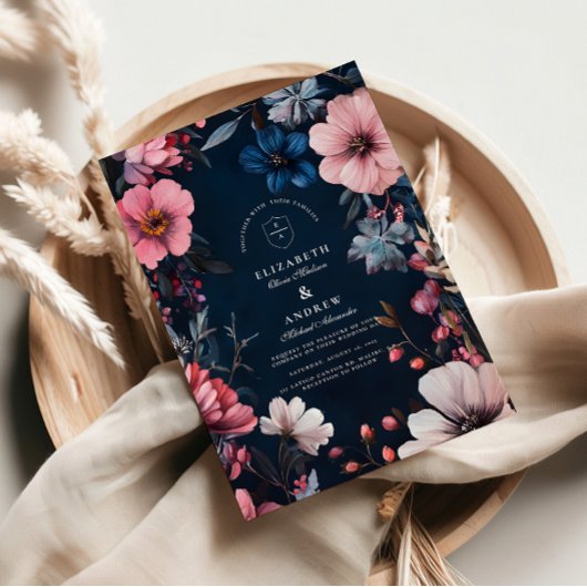 Vintage Goth Wedding Ästhetik Einladung