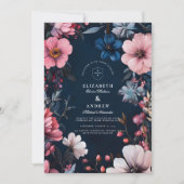 Vintage Goth Wedding Ästhetik Einladung (Vorderseite)