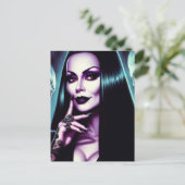 Vintage Goth Woman Postkarte (Stehend Vorderseite)