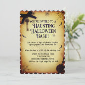 Vintage Gothic Apothecary Haunted Halloween Bash  Einladung (Stehend Vorderseite)