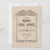 Vintage gothic arch bridal shower einladung (Vorderseite)