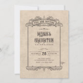 Vintage gothic arch graduation einladung (Vorderseite)