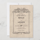 Vintage gothic arch wedding  einladung (Vorderseite)