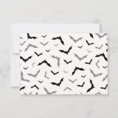 Vintage Gothic Black Bat Wedding Dankeskarte (Rückseite)