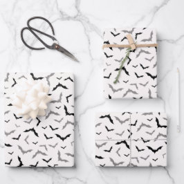 Vintage Gothic Black Bat Wedding Geschenkpapier Set