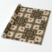 Vintage Gothic Christmas Kaleidoscope Pattern Geschenkpapier (Ungerollt)