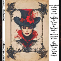 Vintage Gothic Femme Fatale Villain FH8R Decoupage