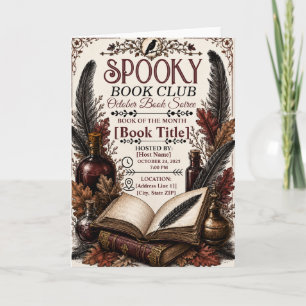 Vintage Gothic Gruseliger Buchclub Halloween Karte