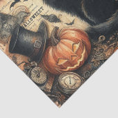 Vintage Gothic Halloween Black Cat Seidenpapier (Ausschnitt)