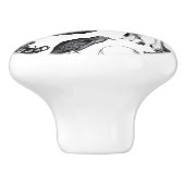 Vintage Gothic Halloween Ceramic Drawer Knob Keramikknauf (Seitenansicht)