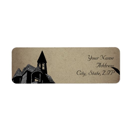 Vintage Gothic House-Rücksendeadresse (Vorne)