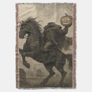 Vintage/Gothic Kopfloser Reiter Halloween/Herbst Decke