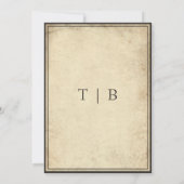 Vintage Gothic Medieval Arch Parchment Wedding Einladung (Rückseite)