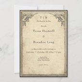 Vintage Gothic Medieval Gargoyle Parchment Wedding Einladung (Vorderseite)