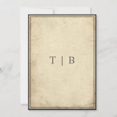 Vintage Gothic Medieval Gargoyle Parchment Wedding Einladung (Rückseite)