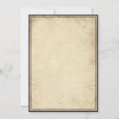 Vintage Gothic Medieval Ivy Parchment Wedding Einladung (Rückseite)